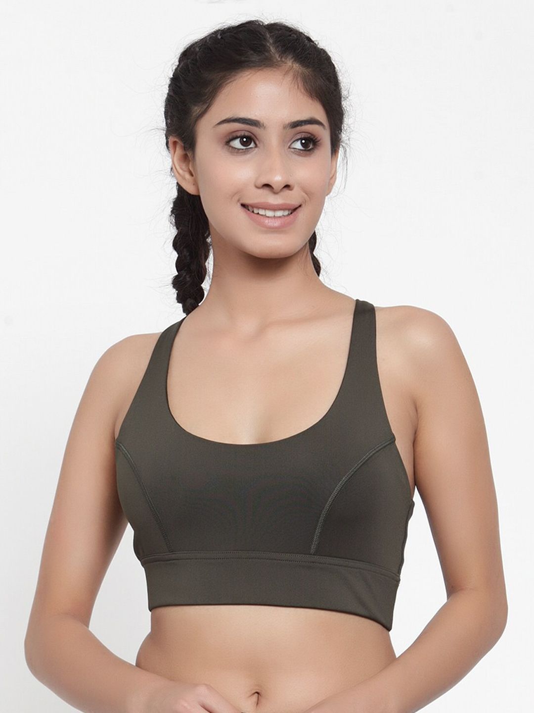 Invincible Women Olive Green Solid Everyday Bra TE9211XP2OLVXS Price in India