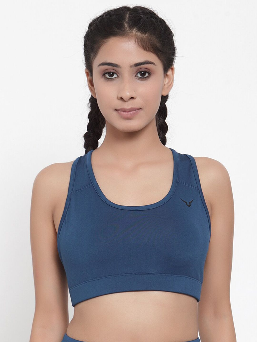 Invincible Women Teal Solid Lightly Padded Non-Wired Sports Bra TE9218XP2TLS Price in India