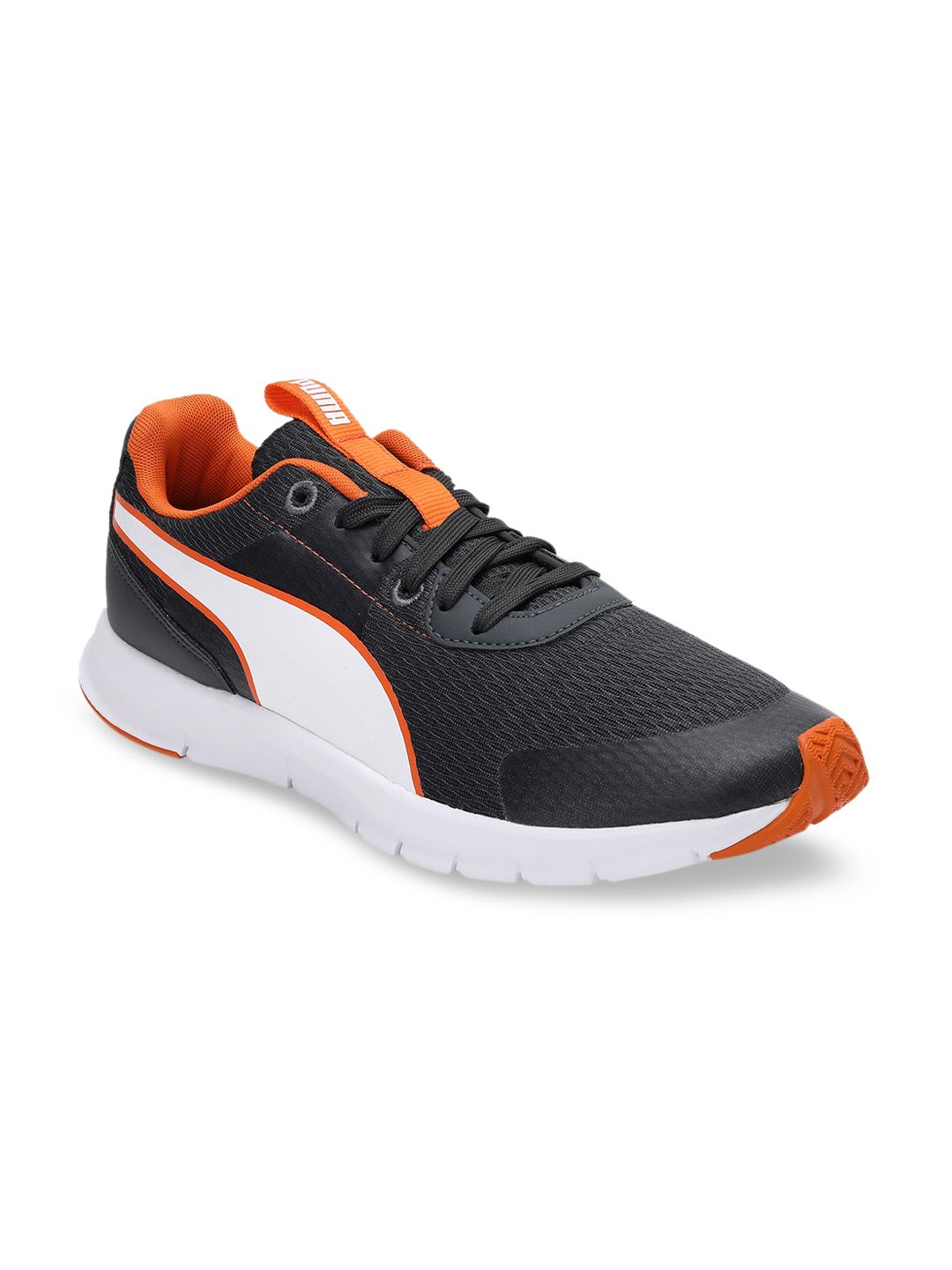 Puma Unisex Grey Orange Flash Running Shoes Price in India