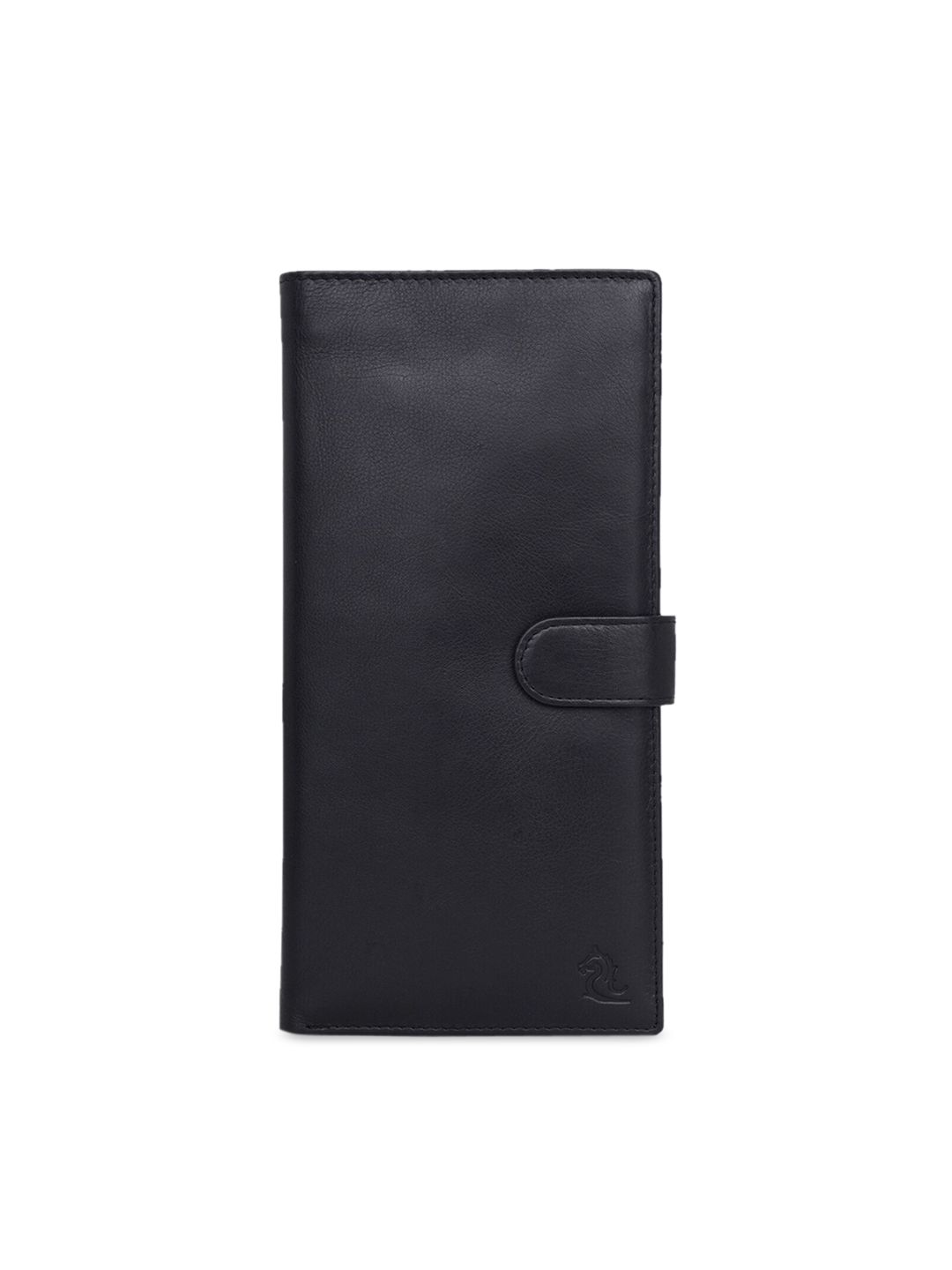 Kara Unisex Black Solid Leather Two-Fold Wallet Price in India