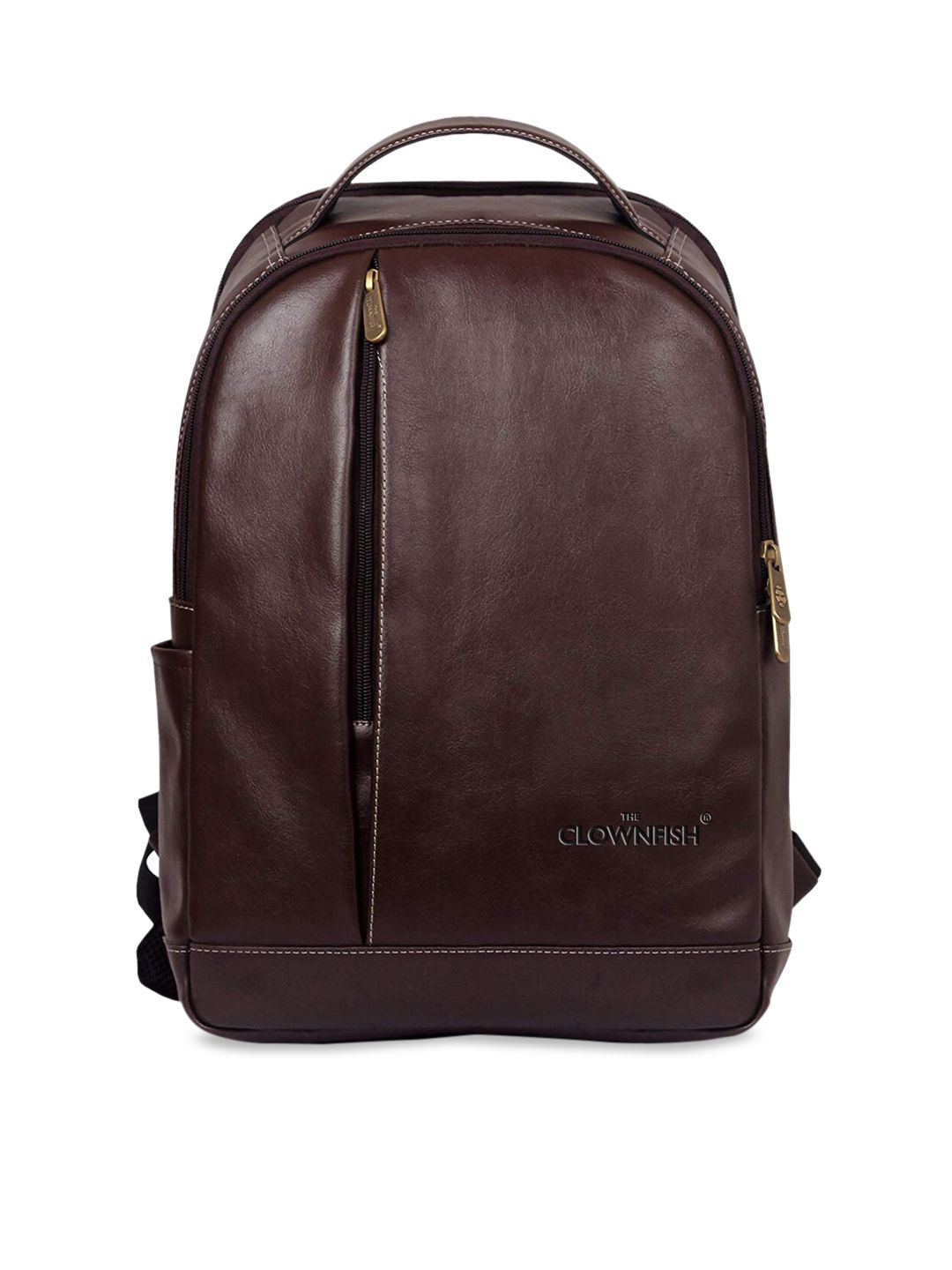 THE CLOWNFISH Unisex Brown Solid 27L Backpack Price in India