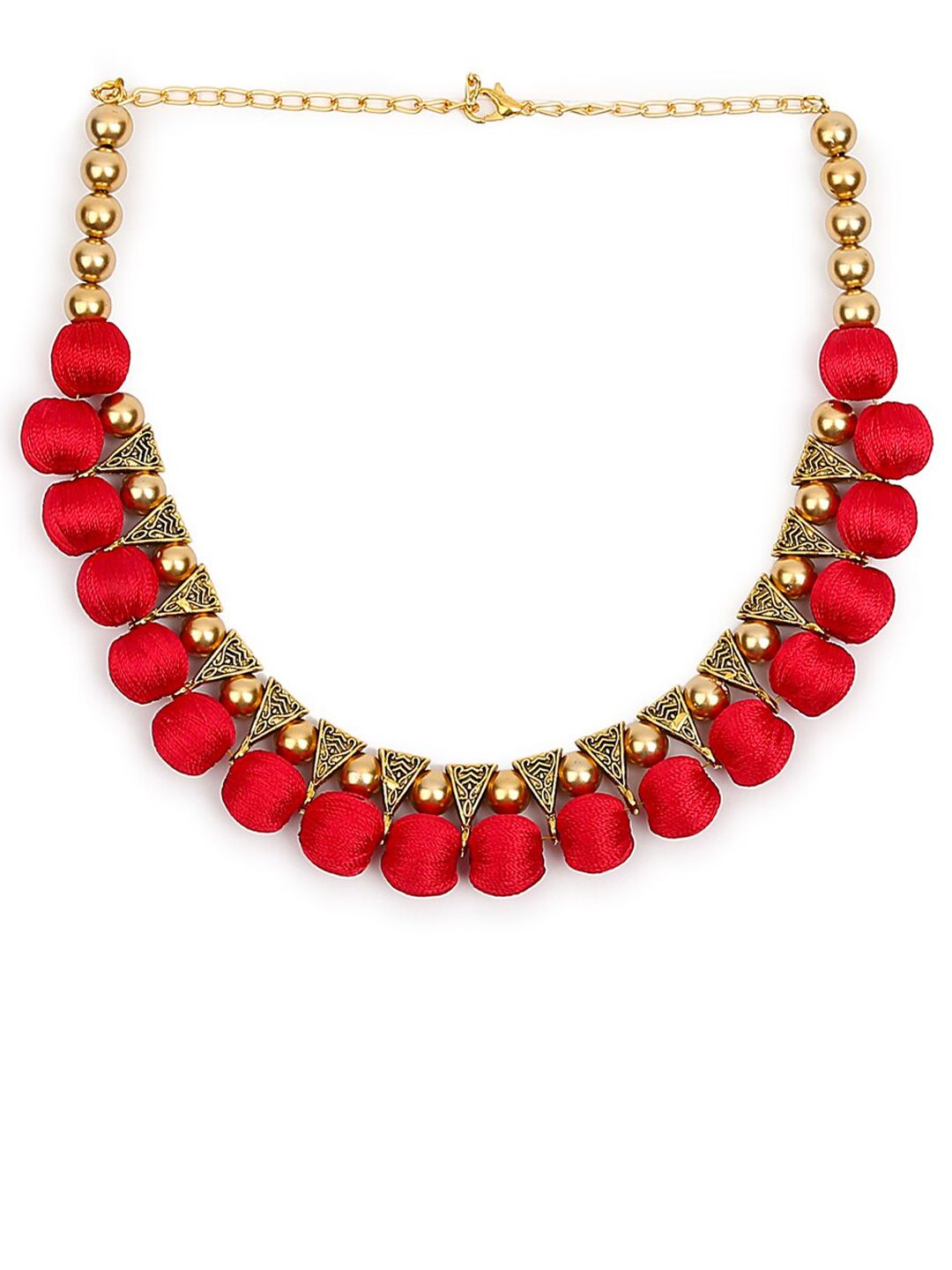 AKSHARA Women Red Handcrafted Choker Necklace Price in India