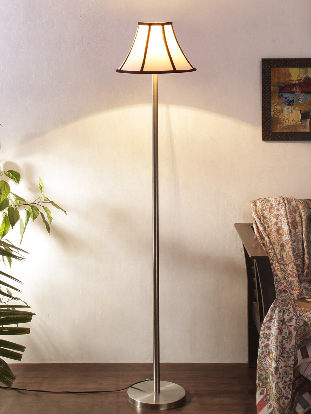 Devansh Brown & White Solid Contemporary Steel Club Lamp Price in India