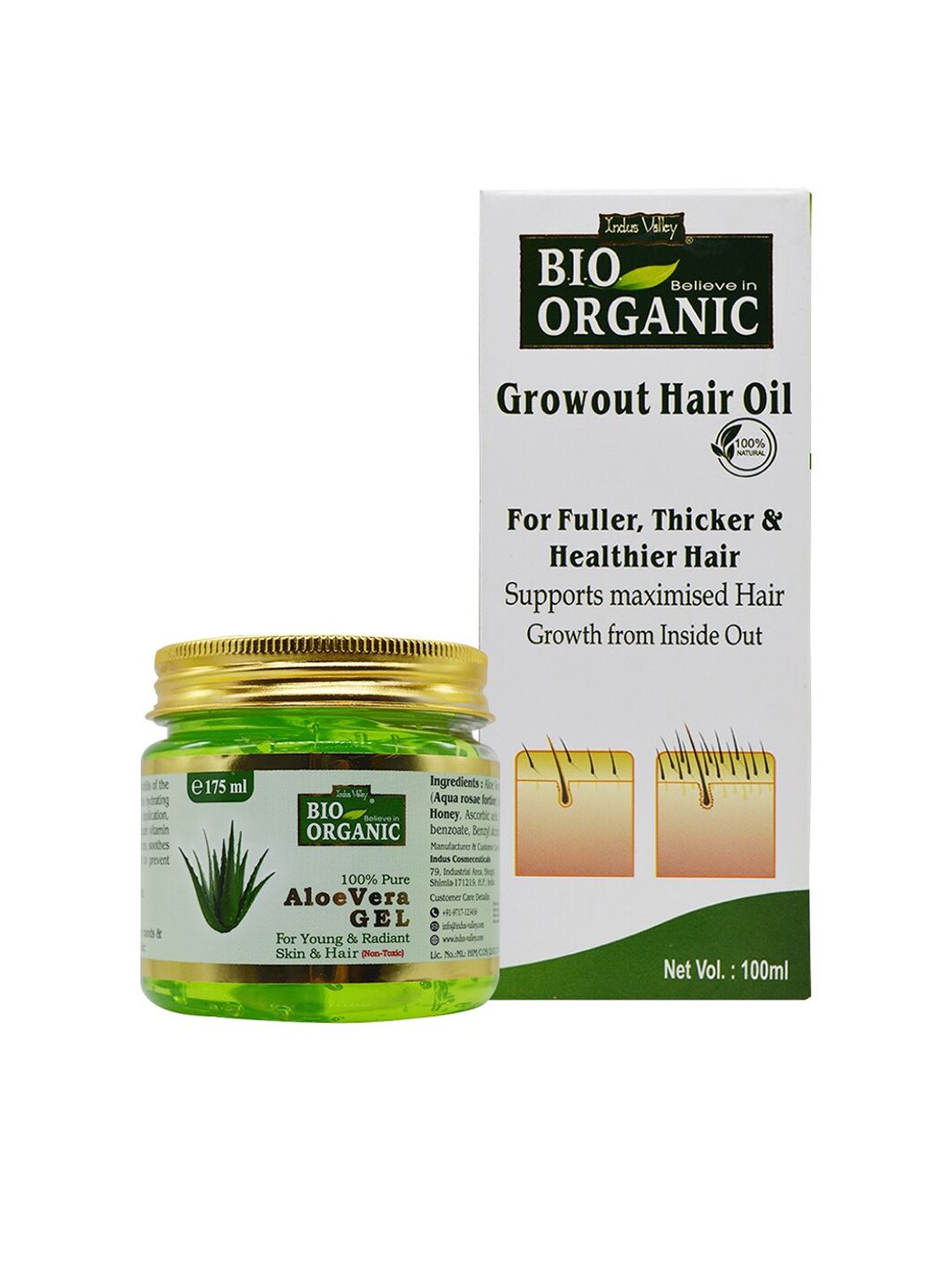 Indus valley aloe vera gel & growout oil combo Price in India