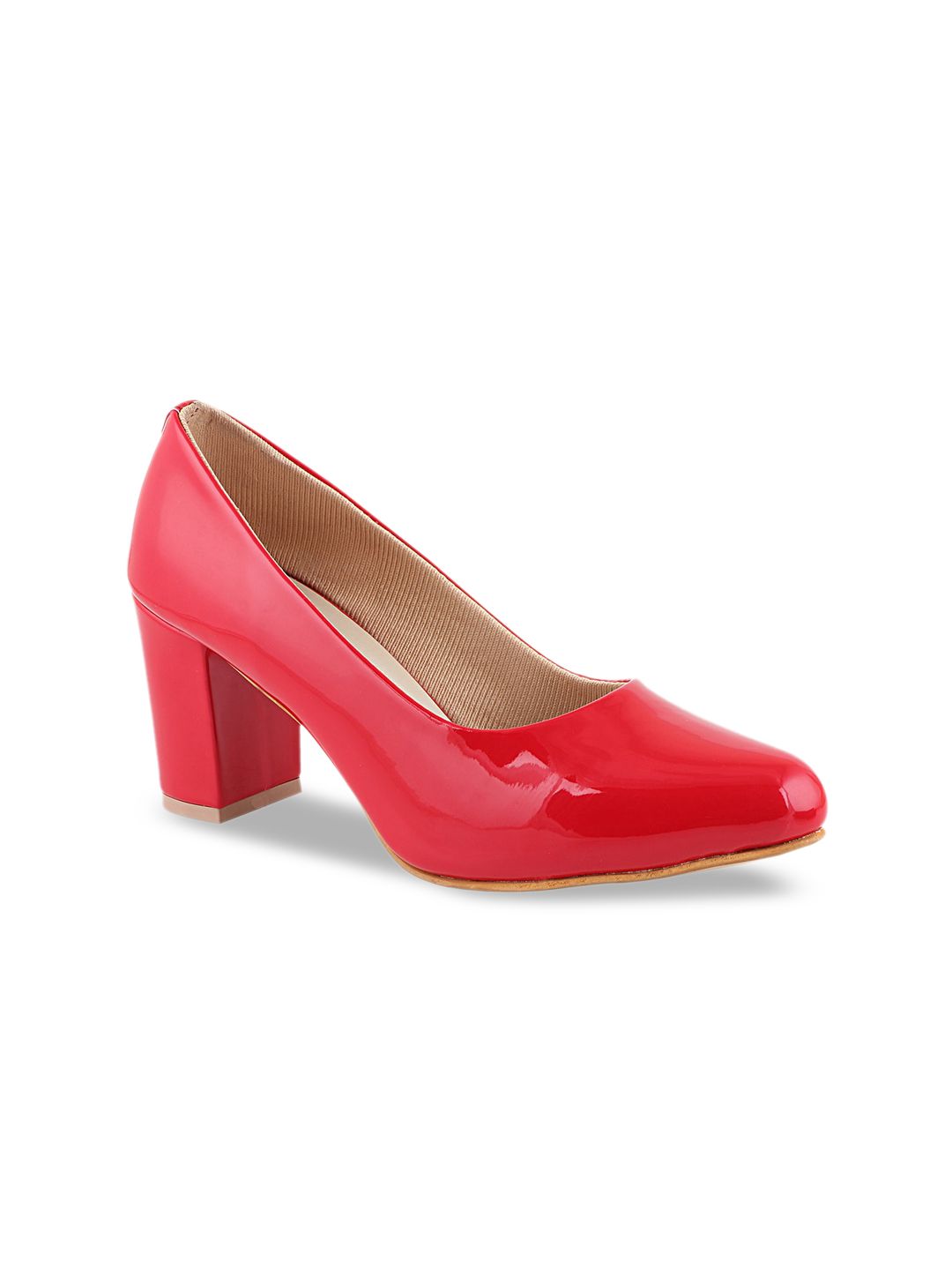 Shoetopia Women Red Solid Pumps Price in India
