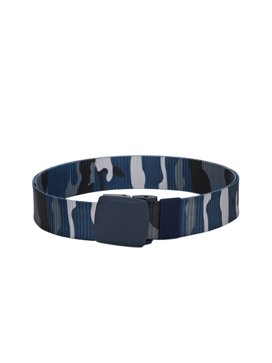 Calvadoss Women Blue & White Woven Design Canvas Belt Price in India