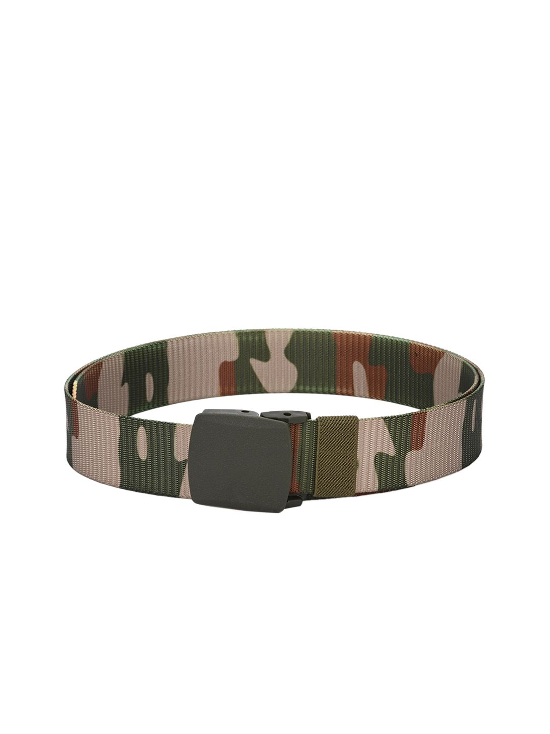 Calvadoss Women Green & Brown Camouflage Printed Belt Price in India