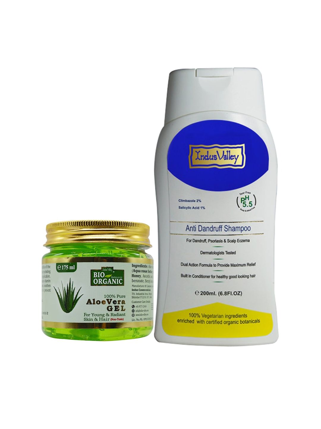 Indus valley Aloe vera gel & anti dandruff shampoo combo Price in India