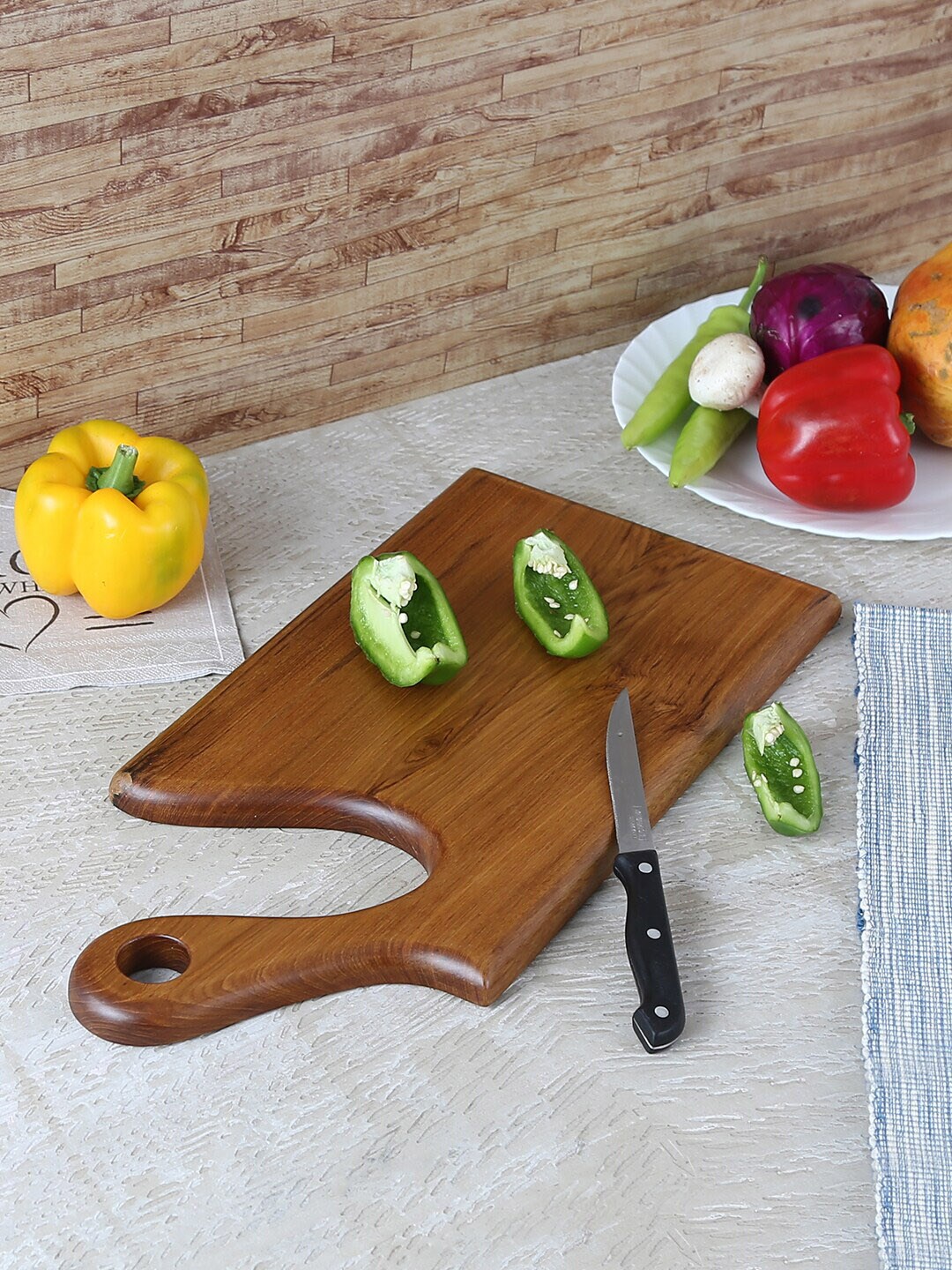 Safal Brown Pure Natural Teak Wood Sustainable Chopping Board Price in India