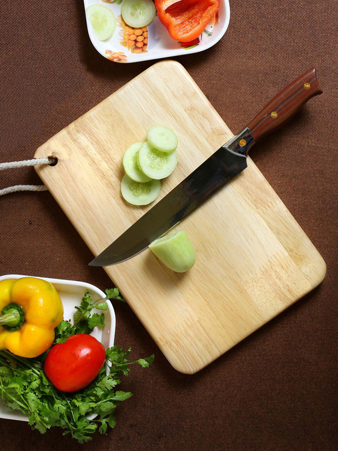 Safal Beige Pure Natural Wooden Simple Sustainable Chopping Board Price in India