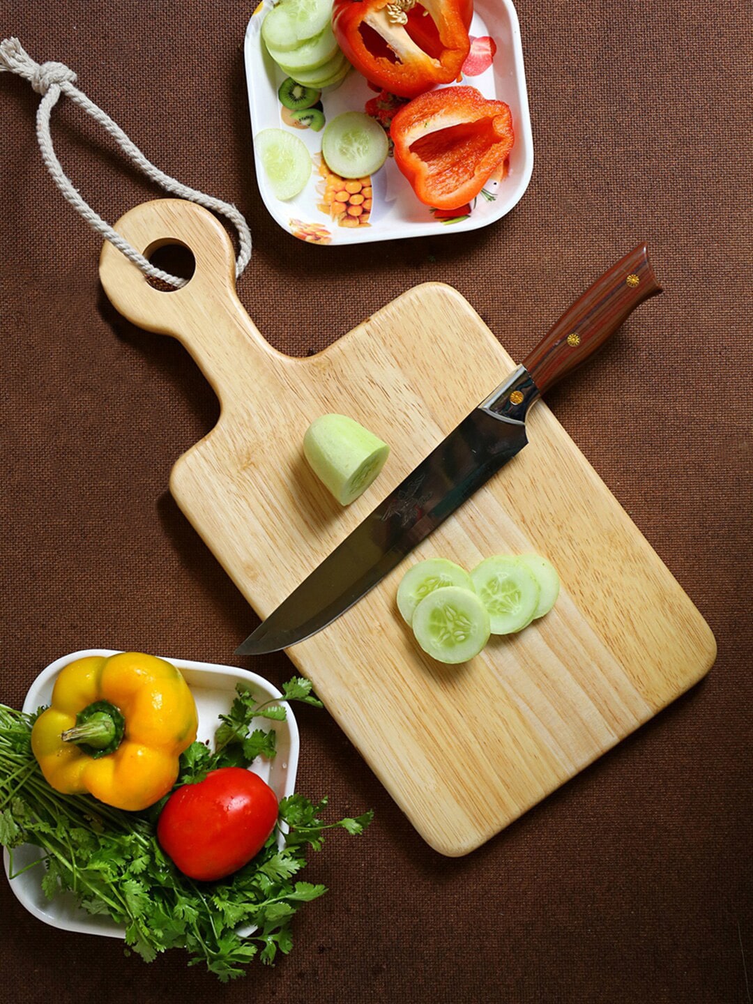 Safal Beige Pure Natural Wooden Fancy Sustainable Chopping Board Price in India