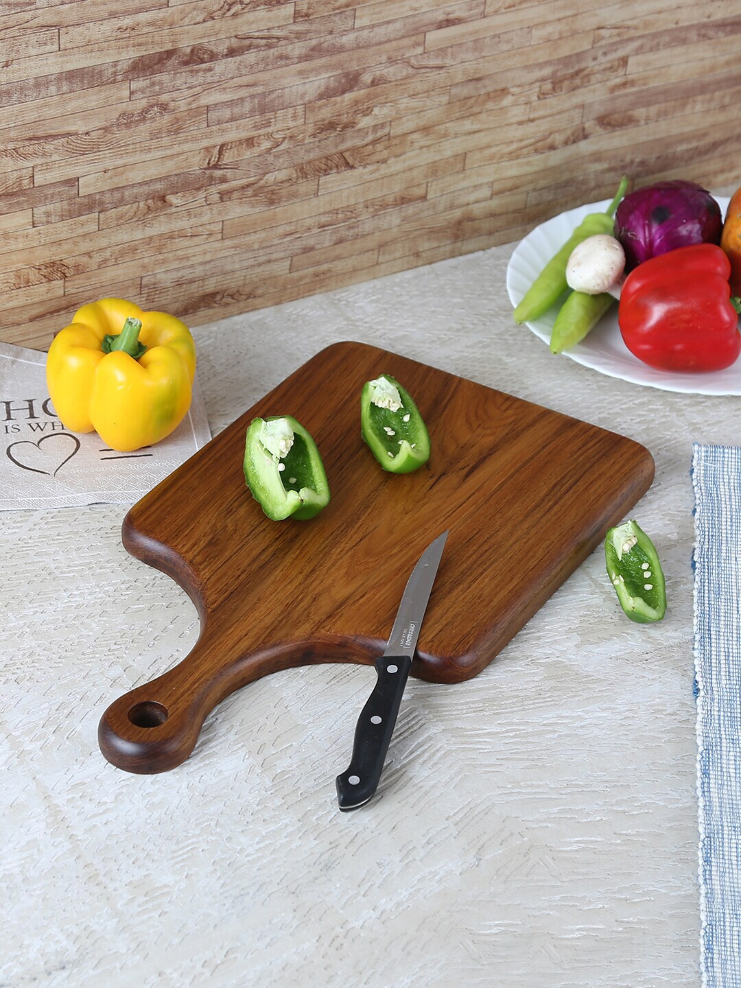 Safal Brown Pure Natural Teakwood Sustainable Chopping Board Price in India