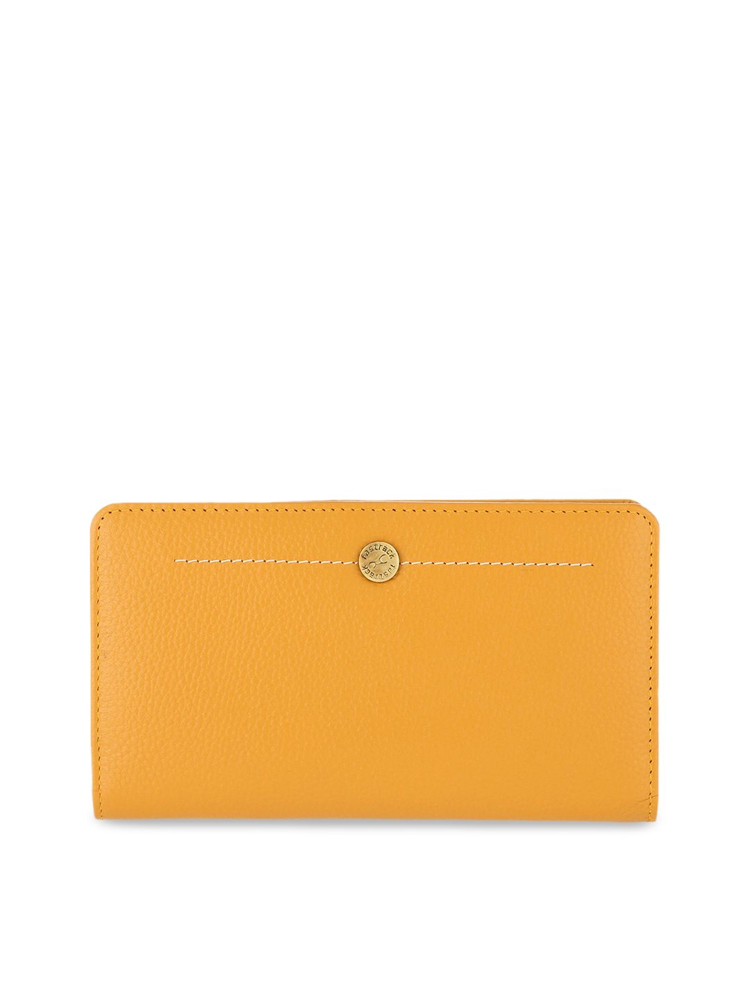 Fastrack Women Yellow & Yellow Self Design Two Fold Wallet Price in India