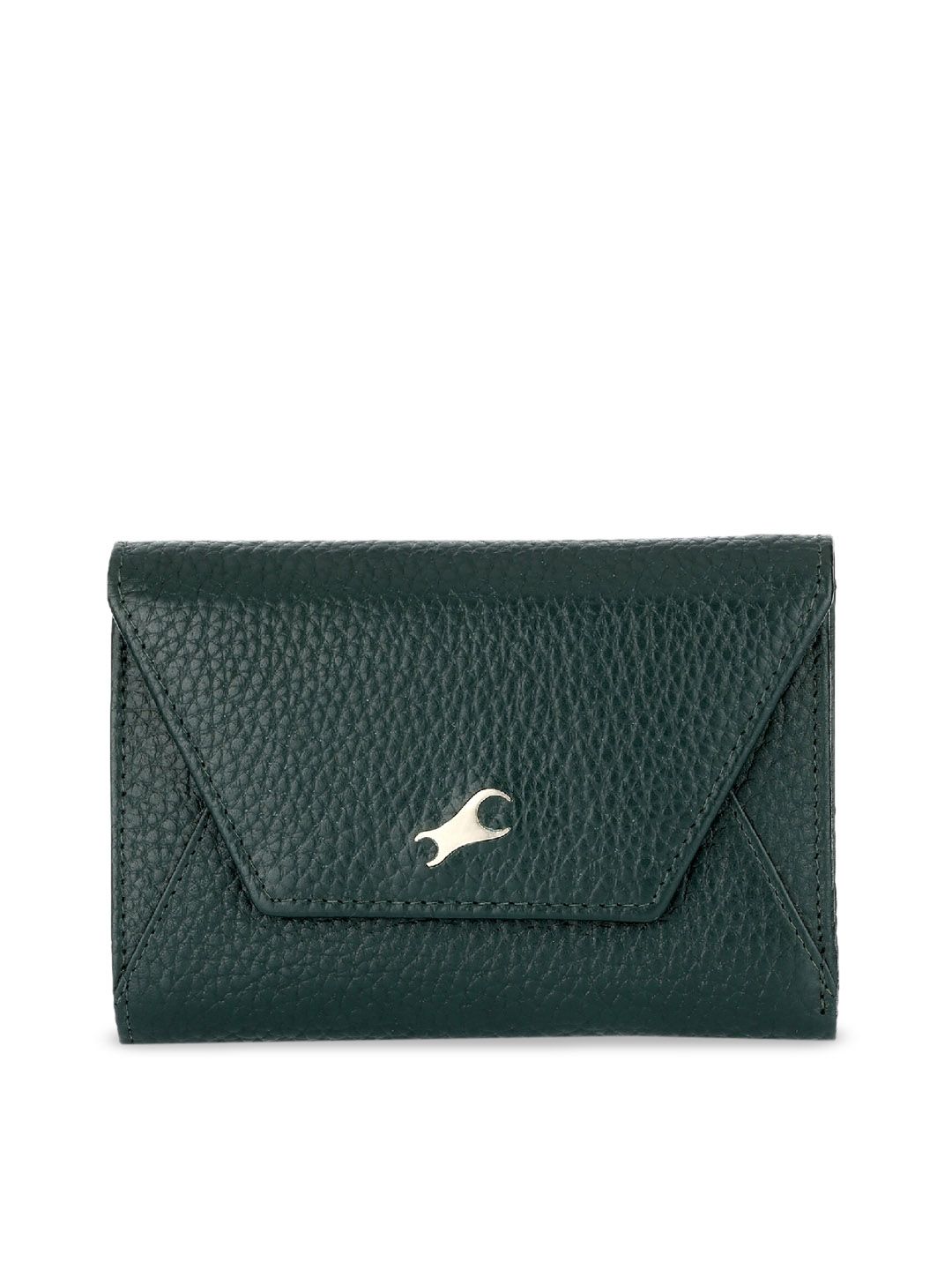 Fastrack Women Green Solid Two Fold Wallet Price in India