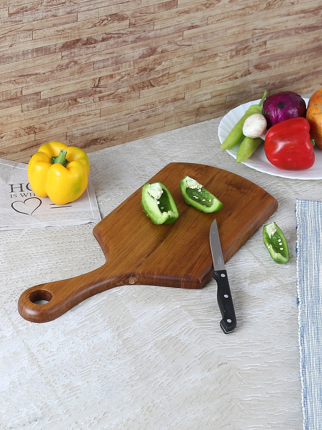 Safal Brown Pure Natural Teak Wood Elementary Sustainable Chopping Board Price in India