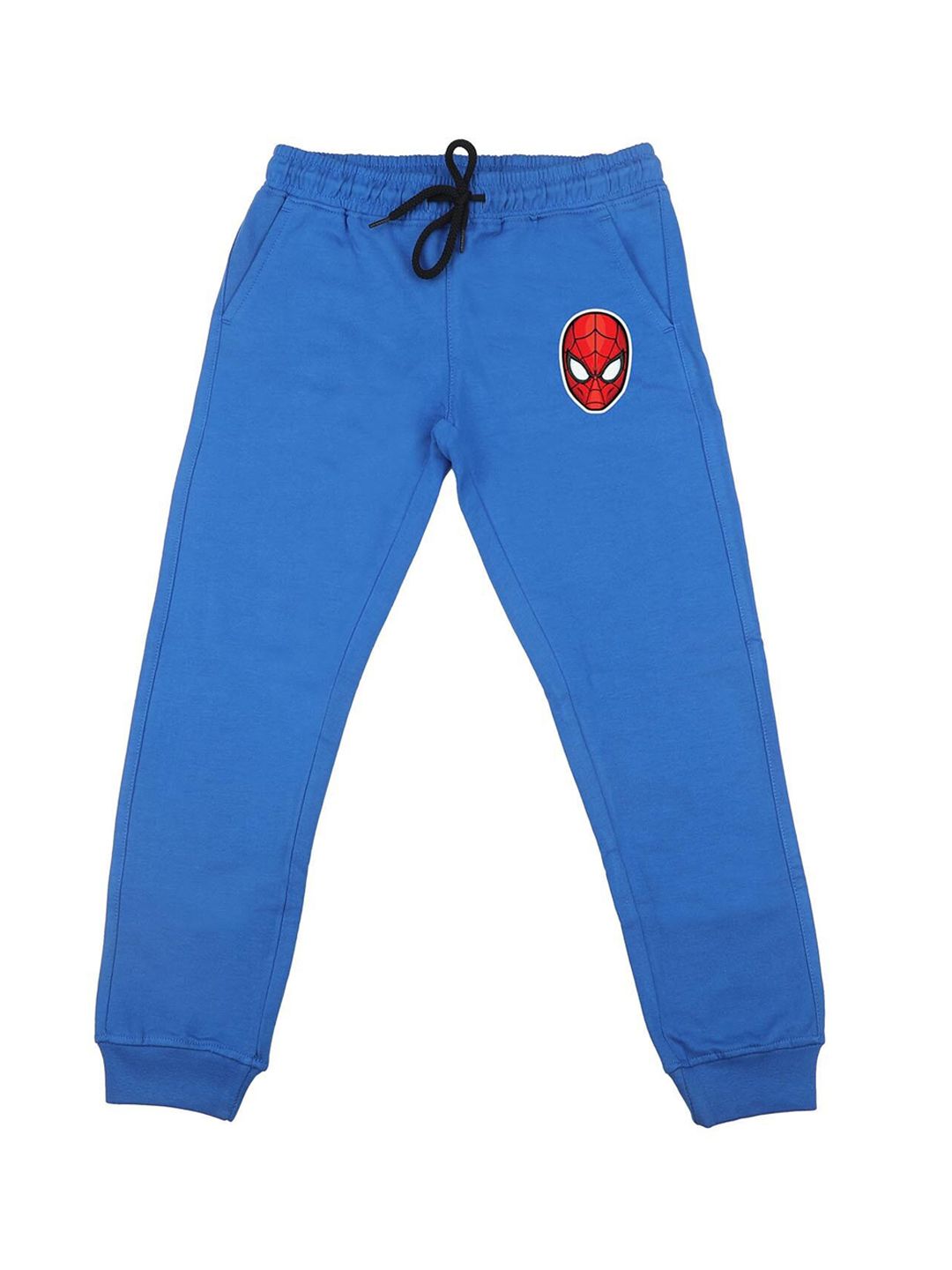 Marvel by Wear Your Mind Boys Blue Spiderman Solid Slim-Fit Joggers