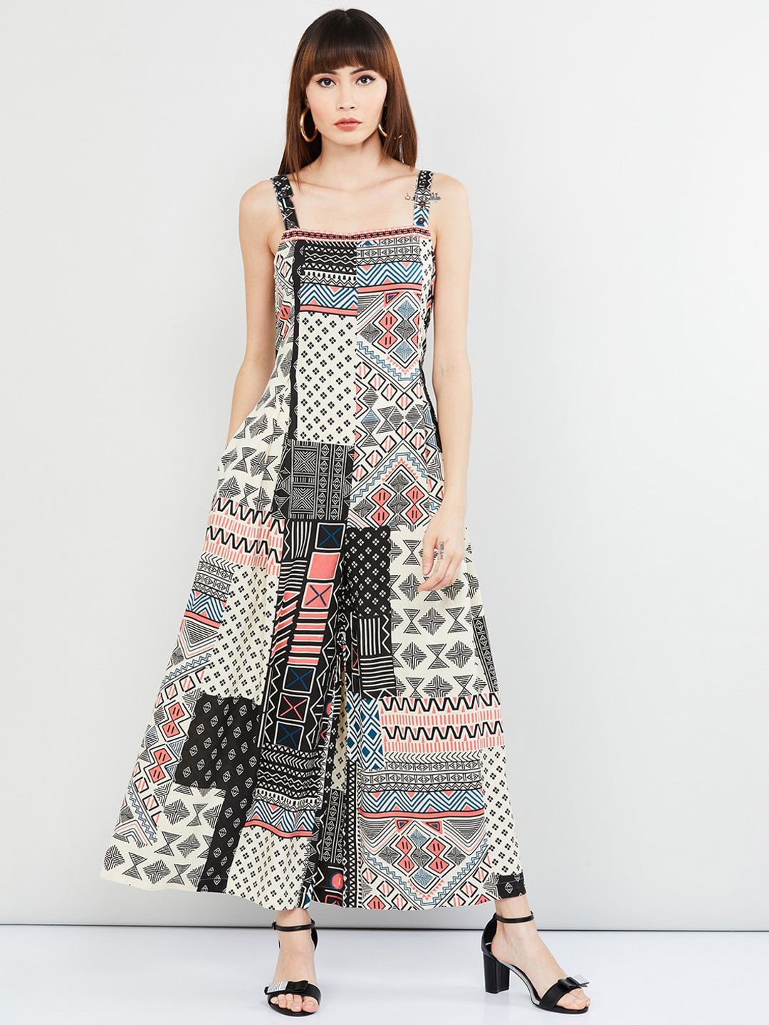 max Women Multicoloured Printed Maxi Dress