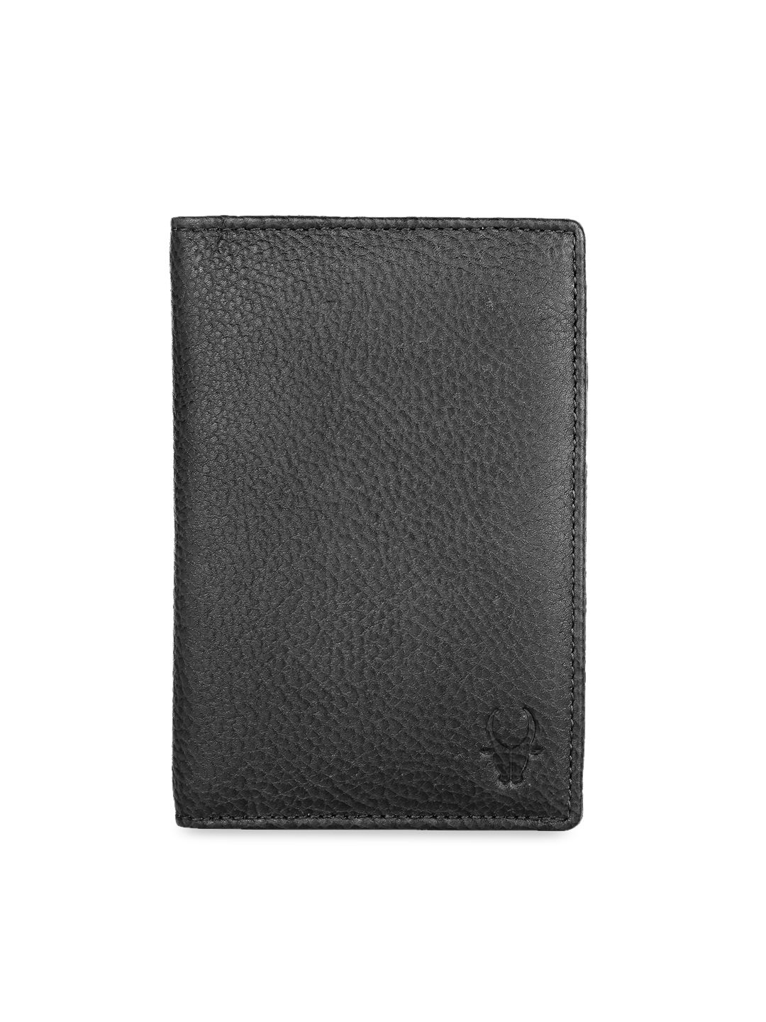 WildHorn Unisex Black Solid Passport Holder Price in India