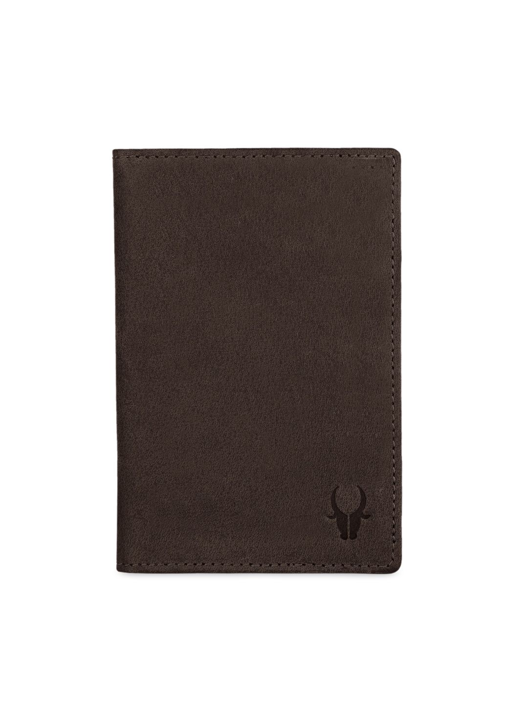 WildHorn Unisex Brown Solid Leather Passport Holder Price in India