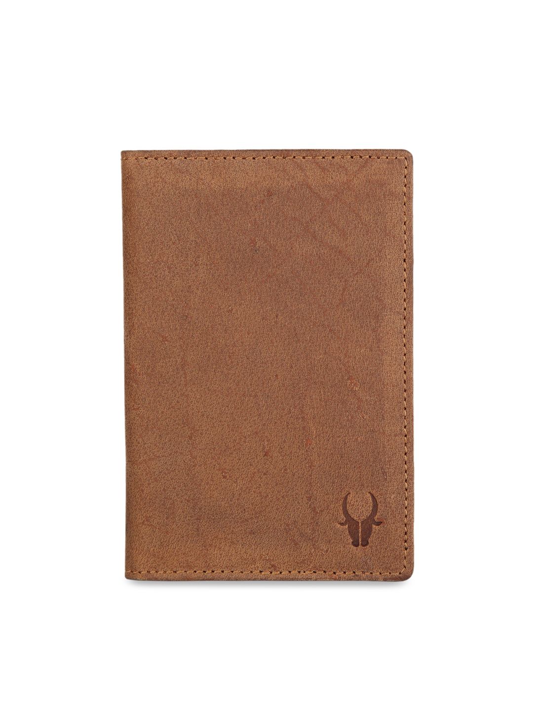 WildHorn Unisex Tan Brown Solid Leather Passport Holder Price in India