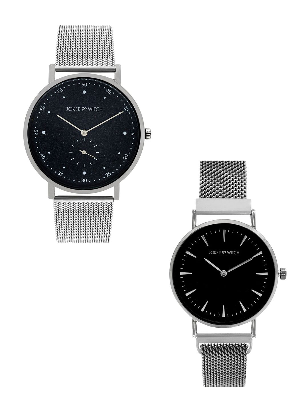 JOKER & WITCH JOKER & WITCH Unisex Black Star & Marco Couple Watches JWCW46