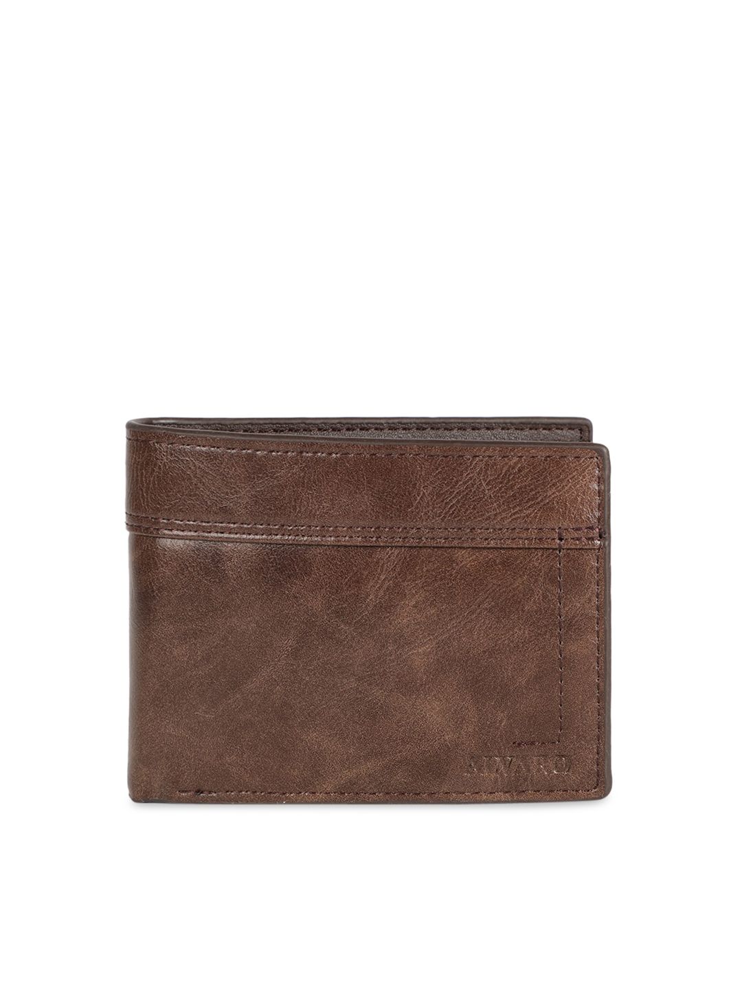 Alvaro Castagnino Men Brown Solid Two Fold Wallet