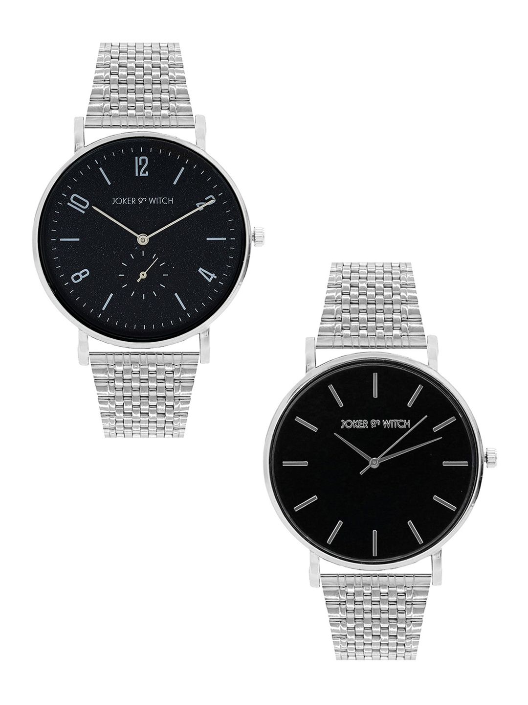JOKER & WITCH JOKER & WITCH Unisex Black Holly and Gerry Couple Watches JWCW23