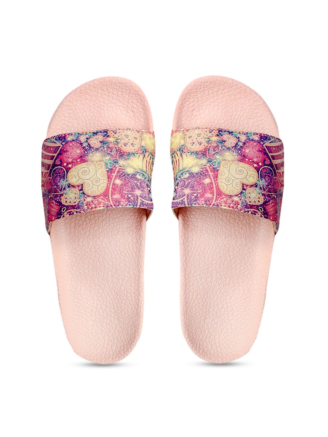 FREECO Women Multicoloured Printed Sliders Price in India