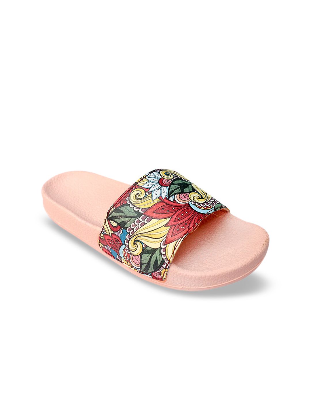 FREECO Women Multicoloured Printed Sliders Price in India