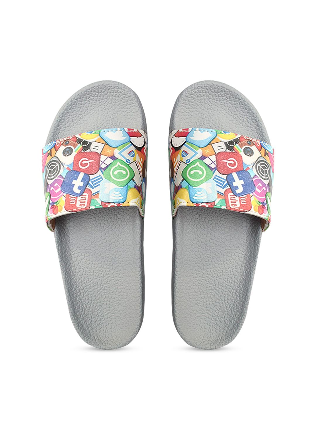 FREECO Women Multicoloured Printed Sliders Price in India