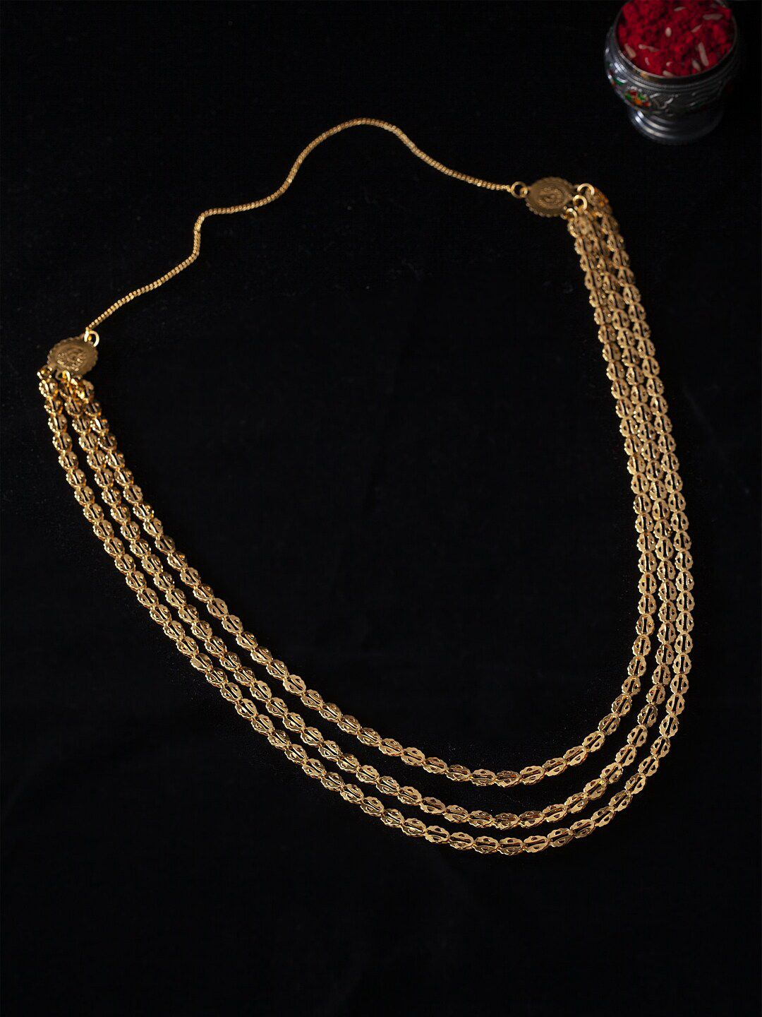 PANASH Gold-Plated Layered Necklace Price in India