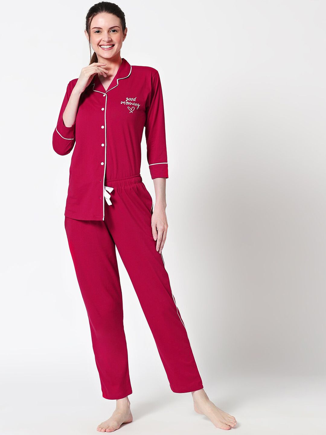 Zeyo Women Red Night suit Price in India