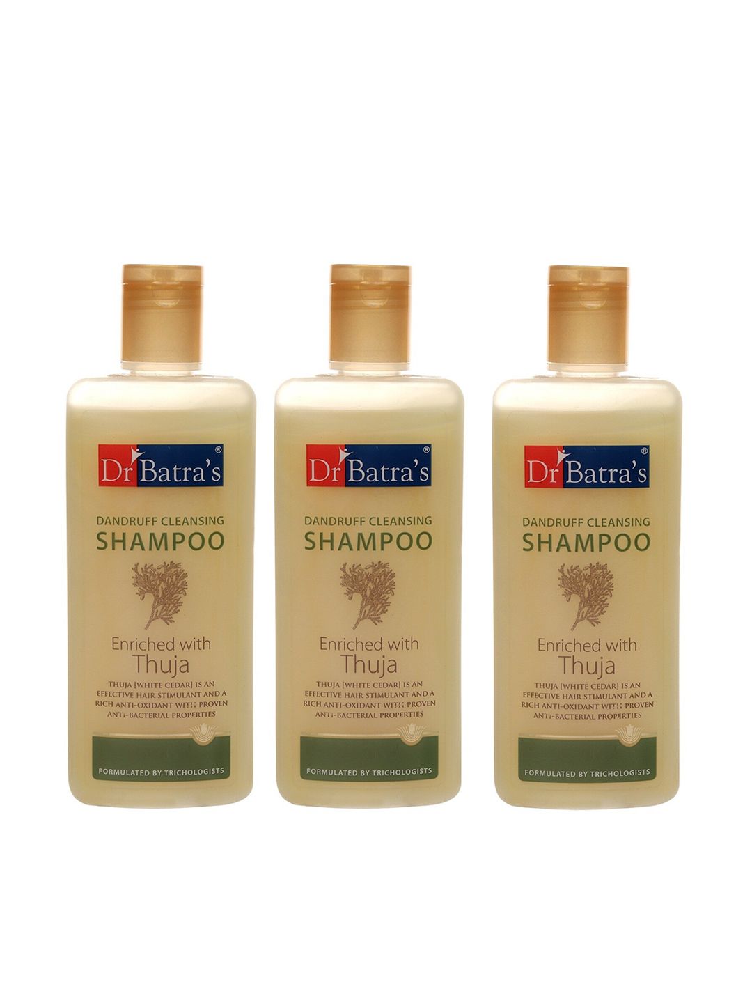Dr Batra's Pack of 3 Dandruff Cleansing Shampoo 200 ml Price in India