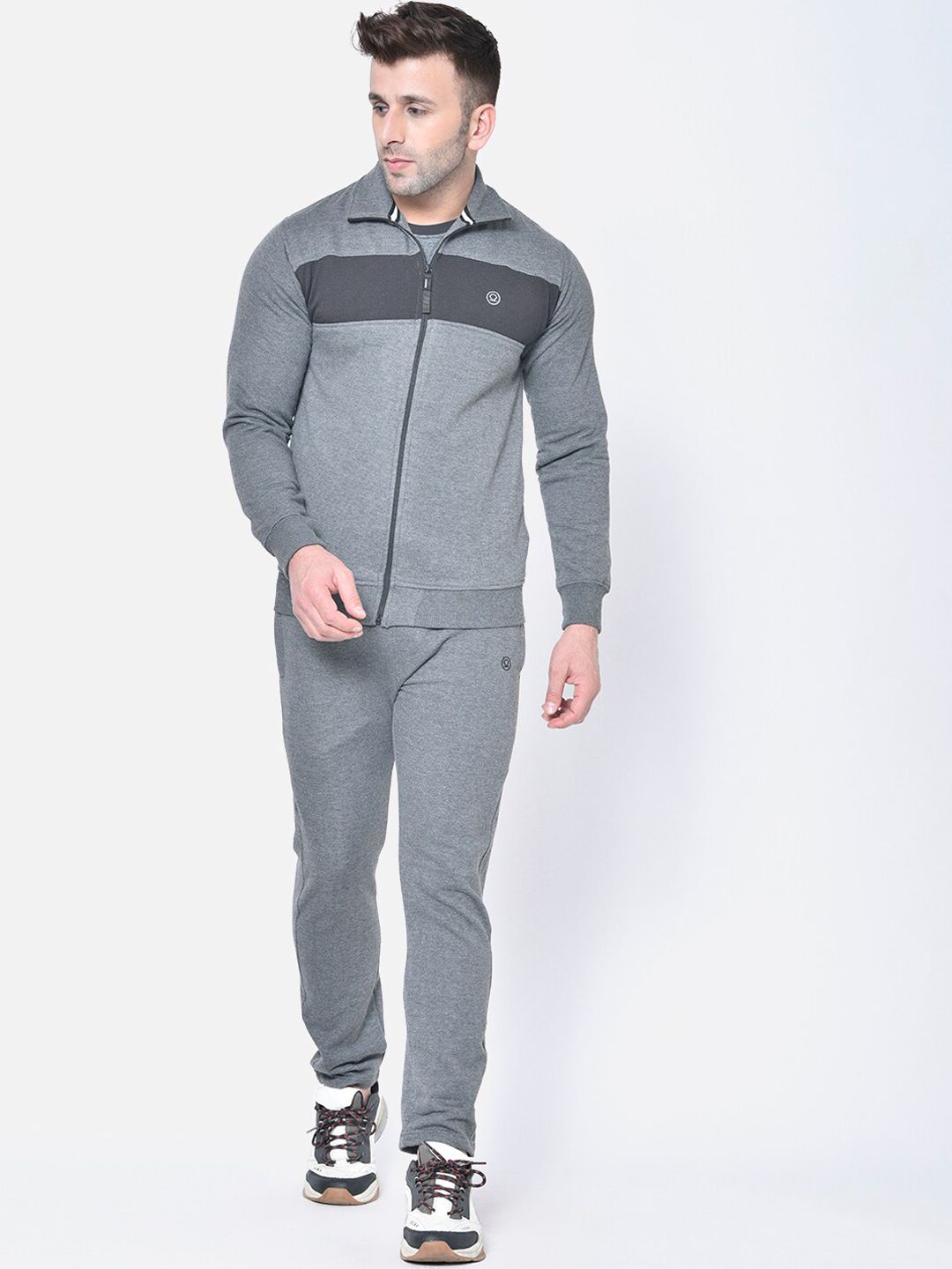Chkokko Men Grey Melange Solid
Tracksuit