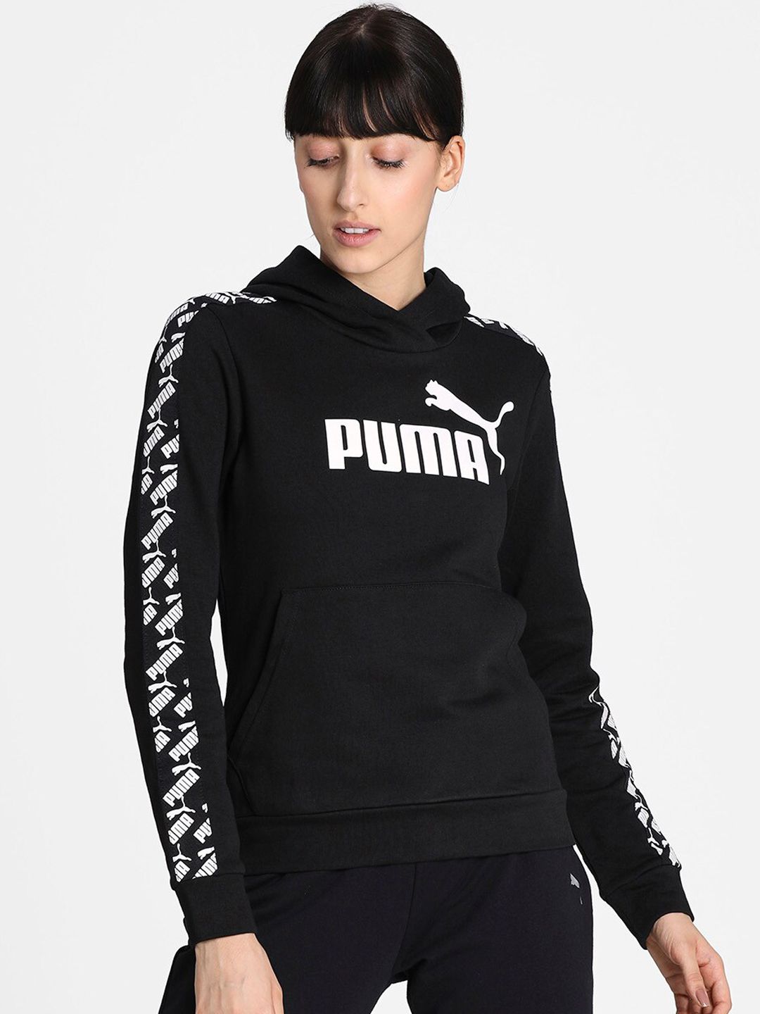 Puma Women Black Printed Sporty Jacket Price in India