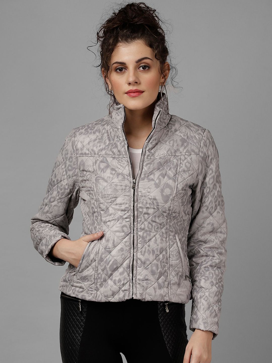 Gipsy Women Grey Open Front Jacket Price in India