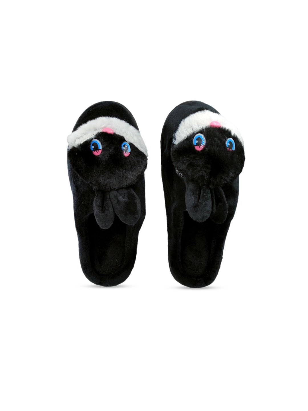 Pampy Angel Women Black Printed Sliders Price in India