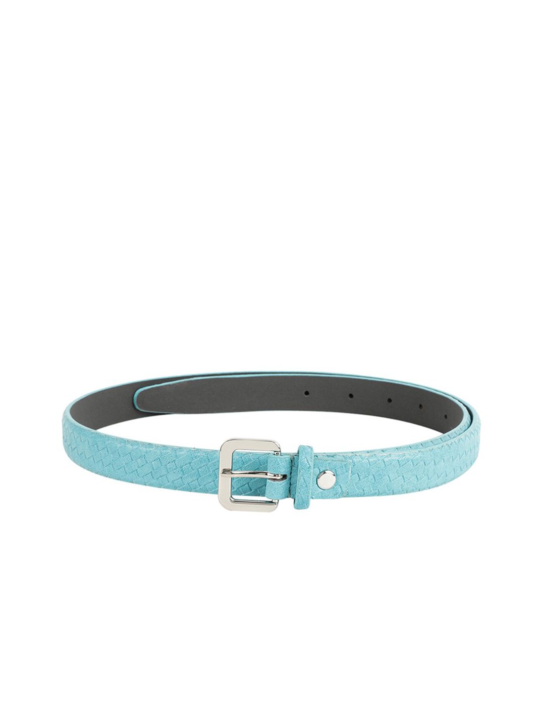 Alvaro Castagnino Women Turquoise Blue Textured Belt Price in India