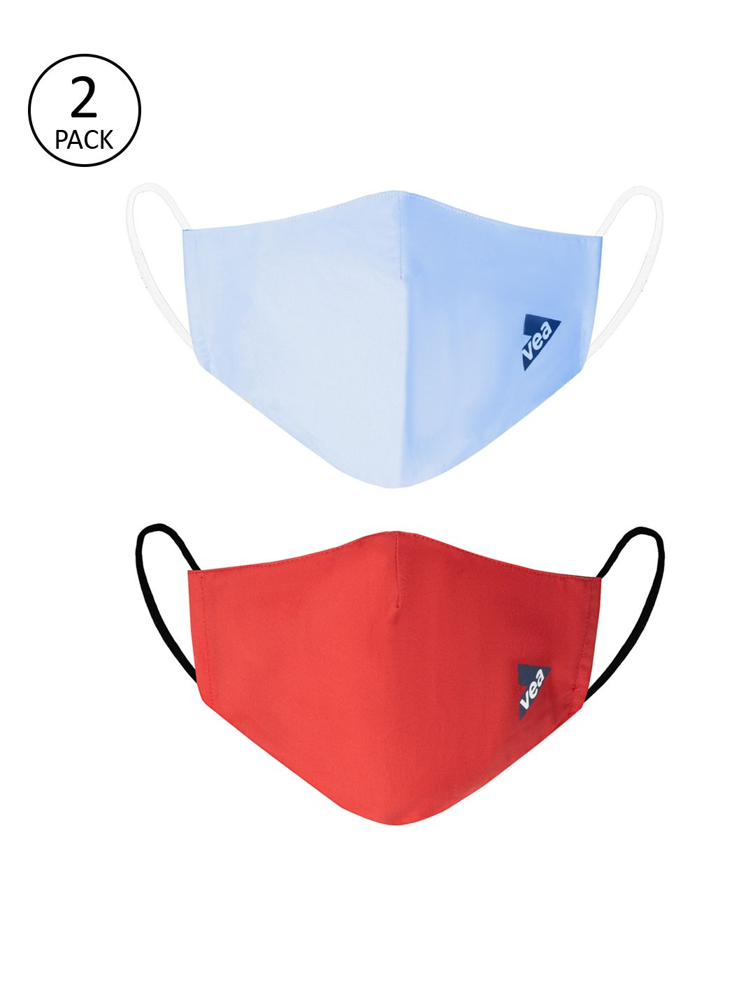 VEA Pack Of 2 Solid 5-Ply Reusable Cloth Masks Price in India