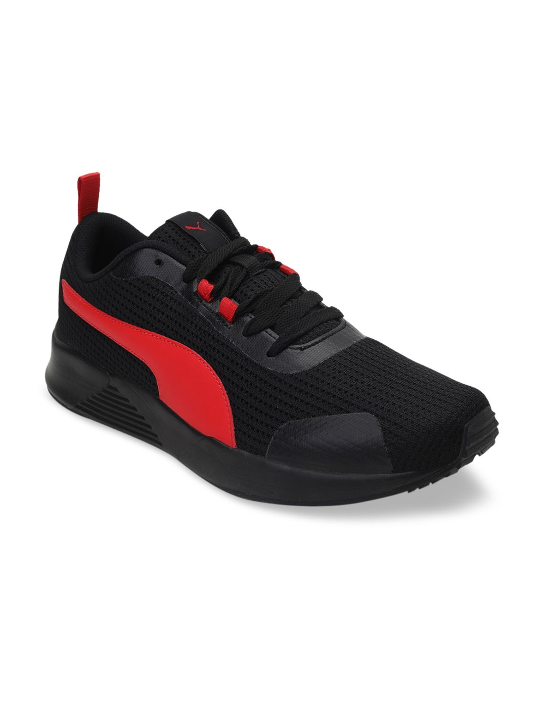 Puma Men Black & Red Pacer Max V1 IDP Sneakers