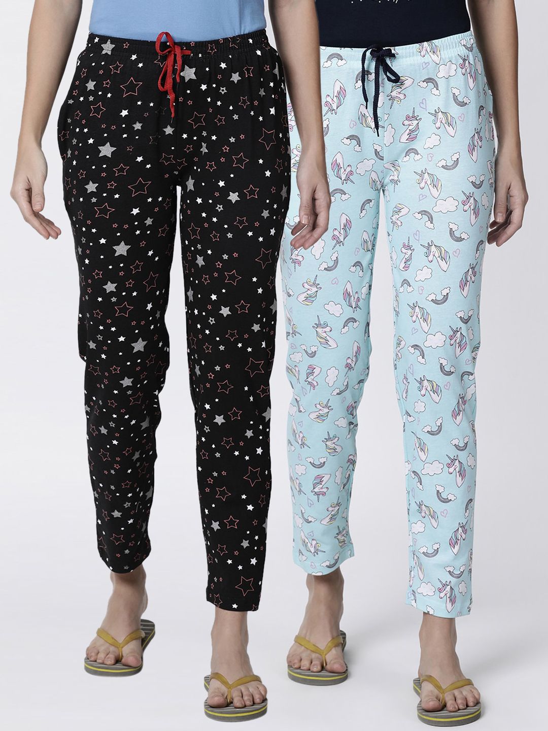 Kryptic Multicolour Pyjamas Pack of 2 Price in India