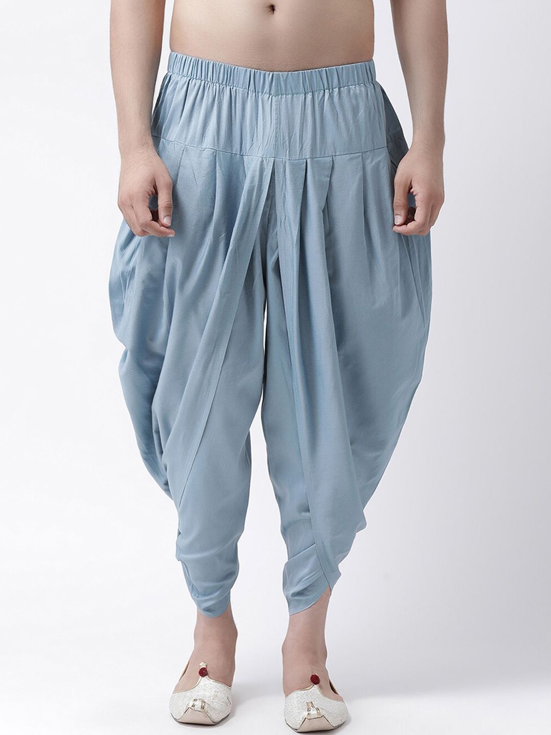 KISAH Men Blue Solid Dhoti