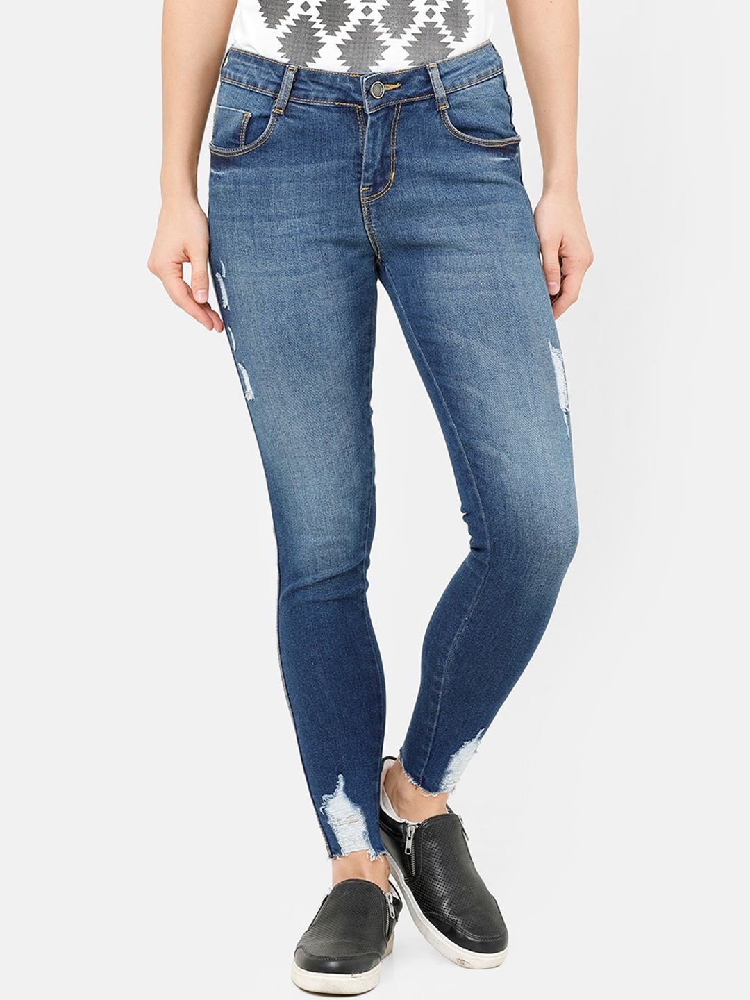 ZHEIA Women Blue Skinny Fit Jeans Price in India