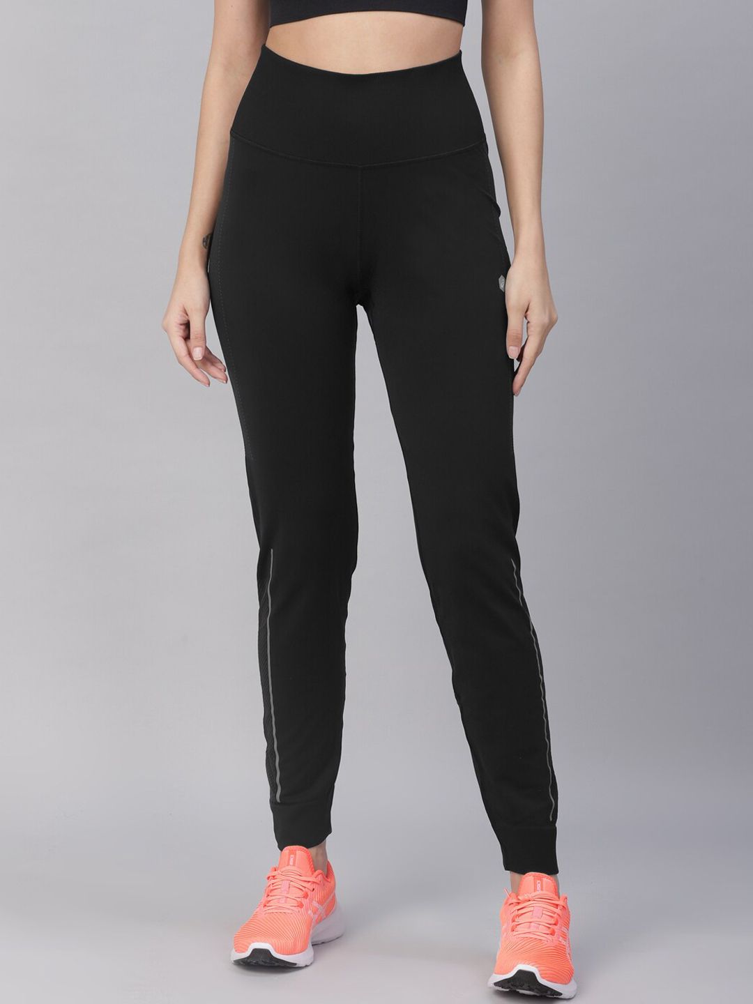 ASICS Women Black Solid Slim-Fit KNIT Joggers Price in India