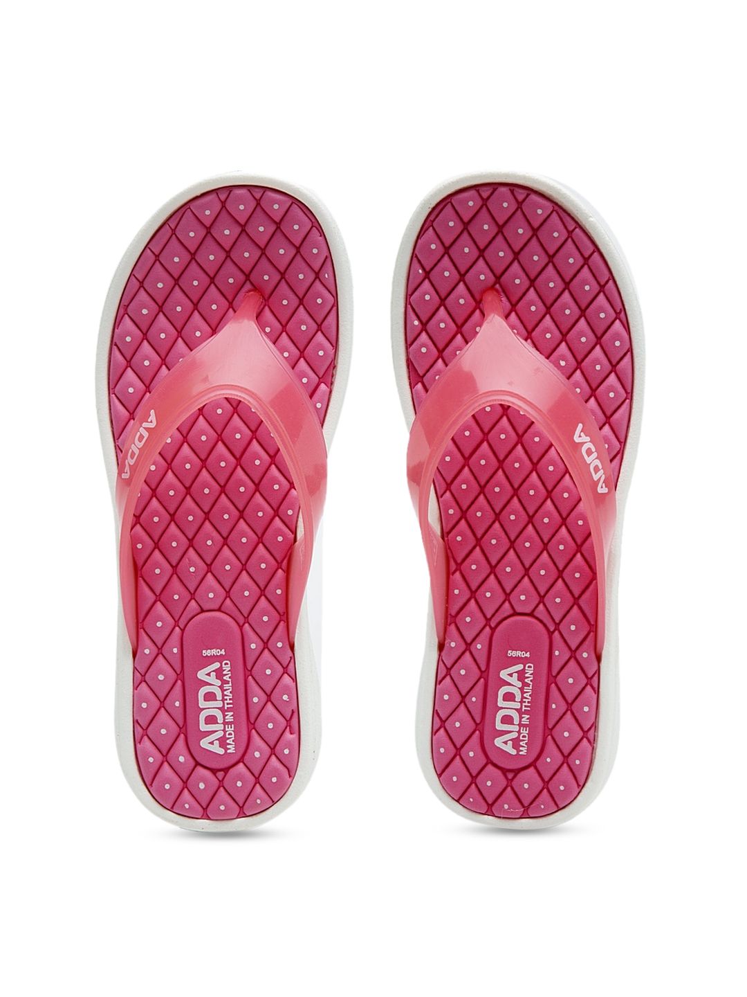 Adda Women Pink Self Design Thong Flip-Flops Price in India