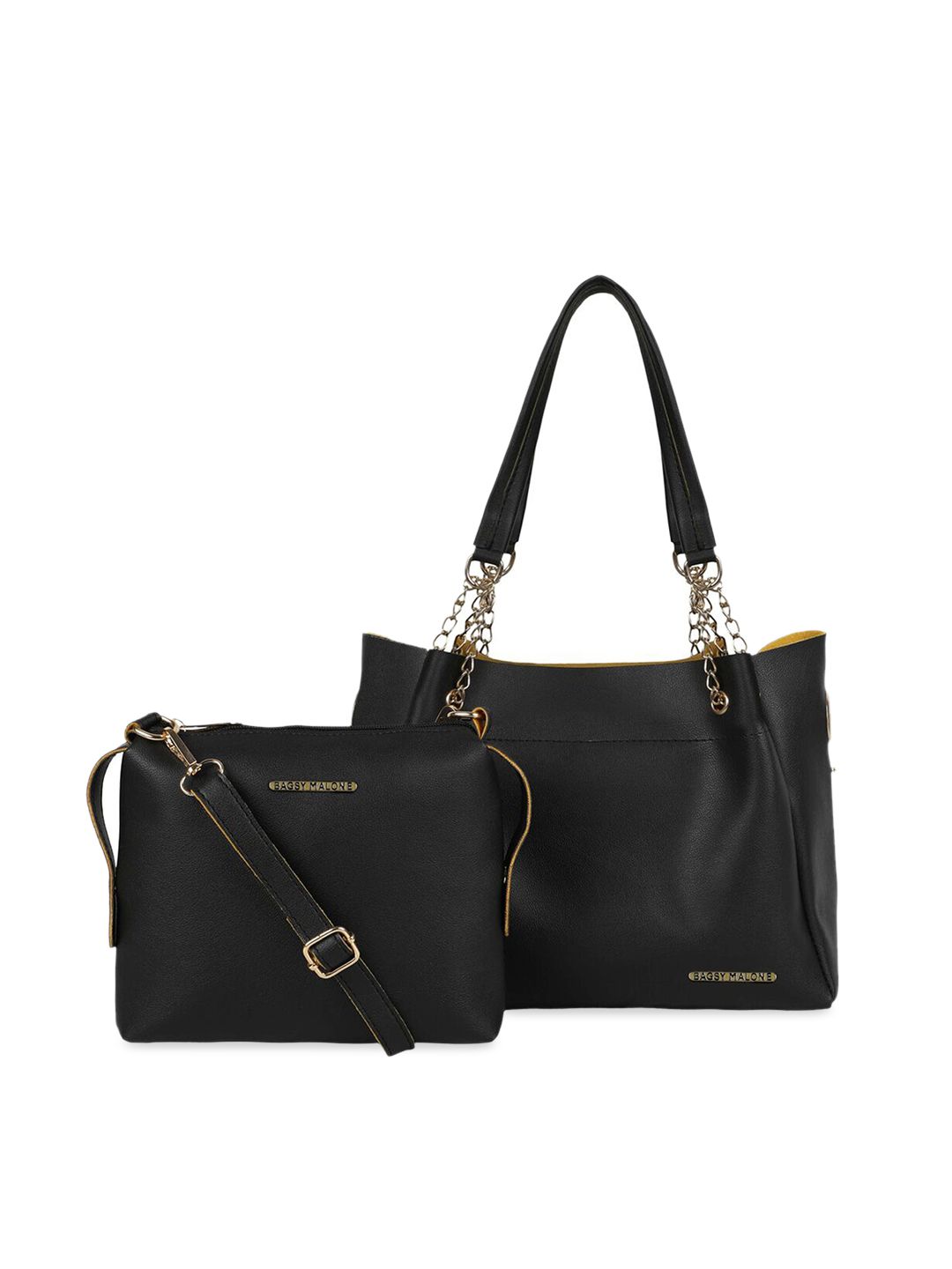 Bagsy Malone Black Solid Shoulder Bag Price in India