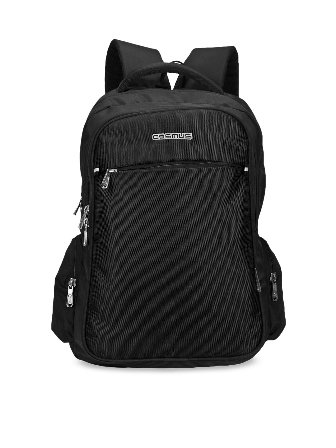 COSMUS Unisex Black Solid Backpack Price in India