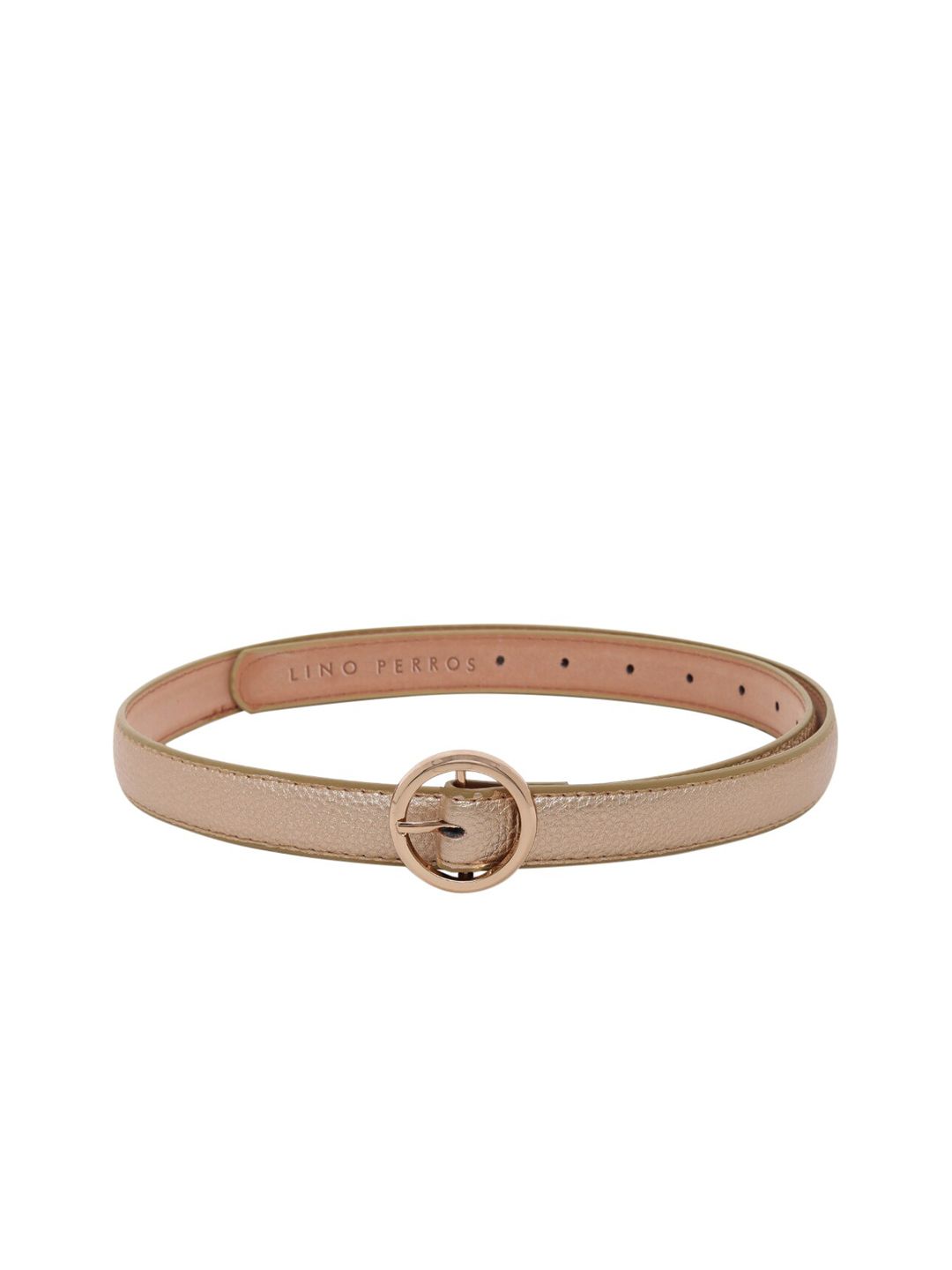 Lino Perros Women Gold-Toned Textured Belt Price in India