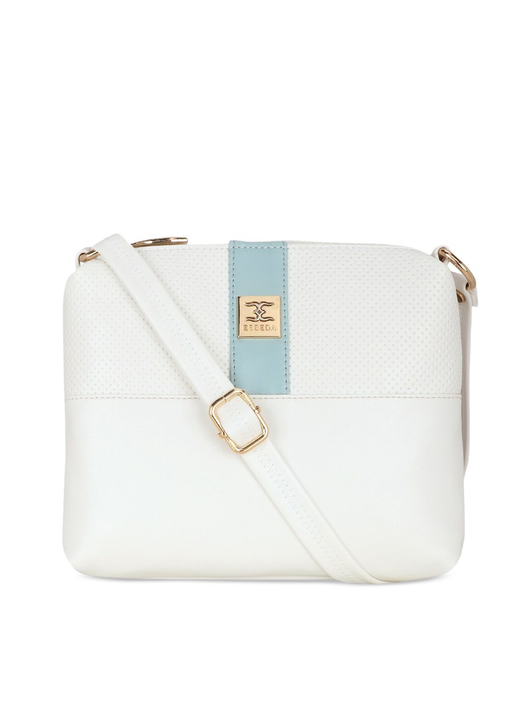 ESBEDA White Solid Sling Bag Price in India