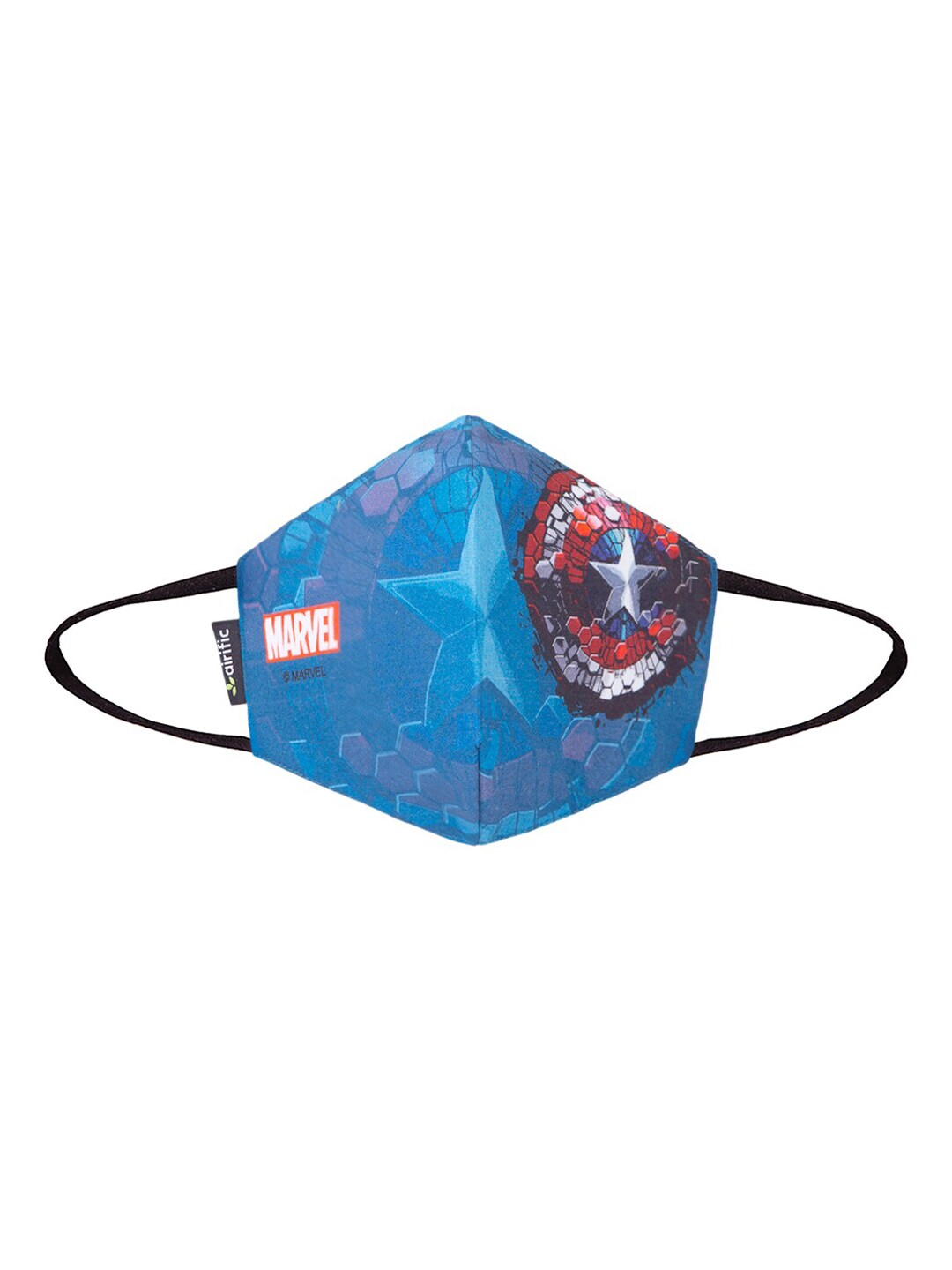 Airific Kids Teal Blue & Red Marvel 3-Ply Sustainable Protective Outdoor Mask Price in India